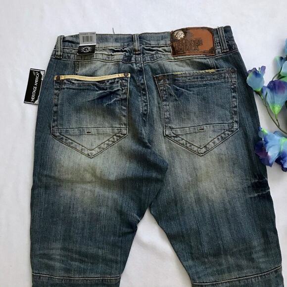 Heritage by America NWT Medium Wash Skinny Jeans Men 32x32 - Picture 7 of 11